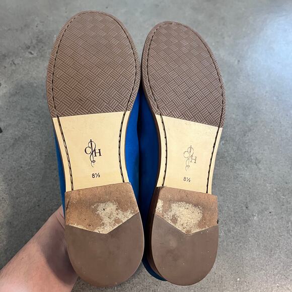 Cole Haan blue leather penny loafer women shoes 8.5 work flats casual narrow fit - Picture 8 of 9